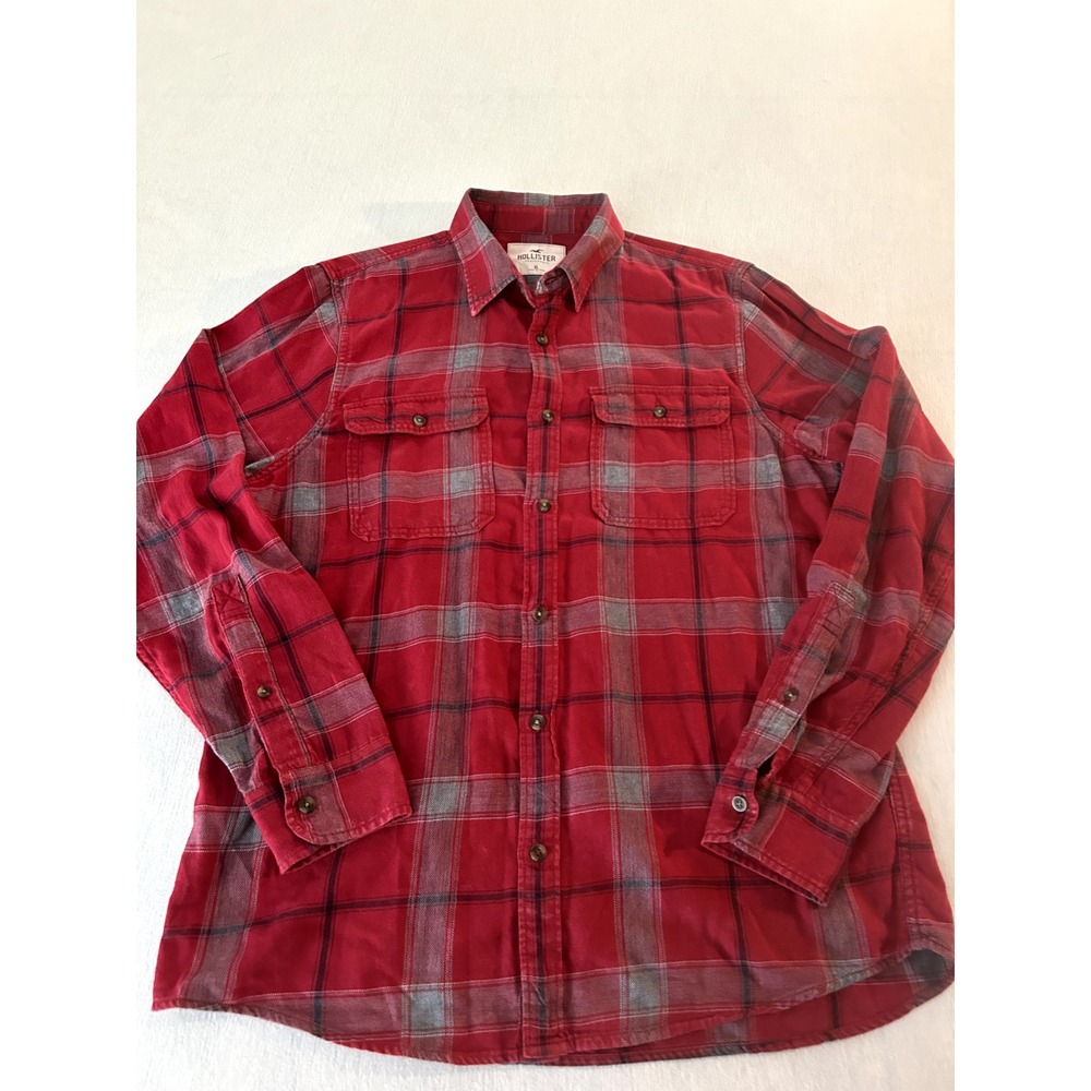 Hollister‎ Flanel Long Sleeve Red Size XL